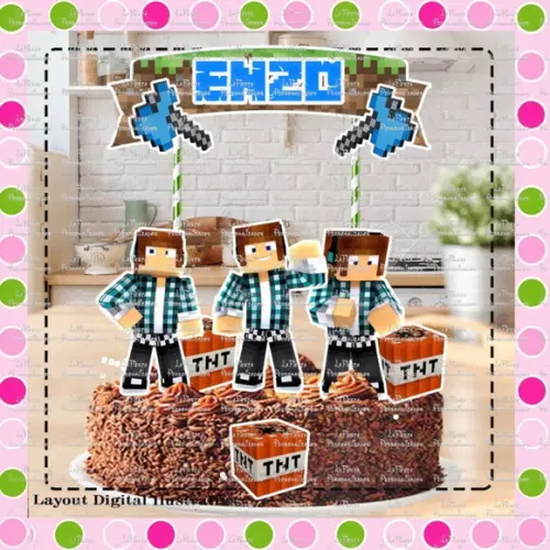 Topo de Bolo Minecraft