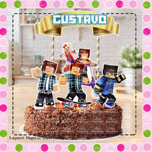Topo de Bolo Minecraft