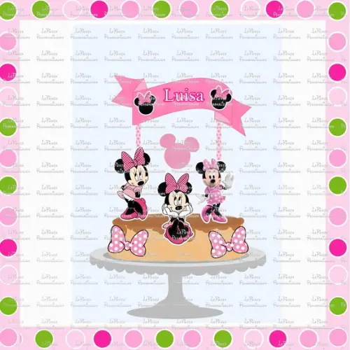 Topo de Bolo Minnie