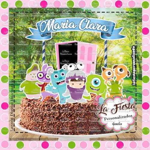 Topo de Bolo Monstros S.A