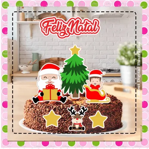 Topo de Bolo Natal