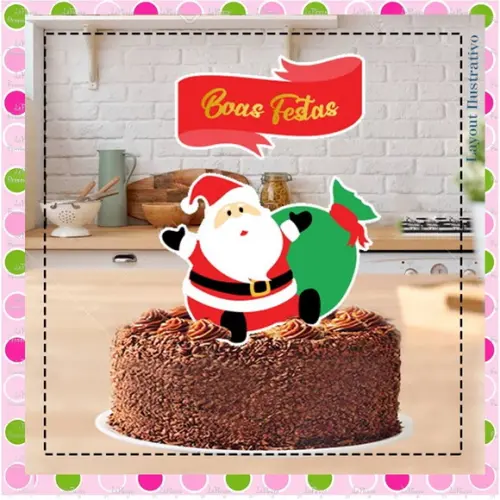 Topo de Bolo Natal
