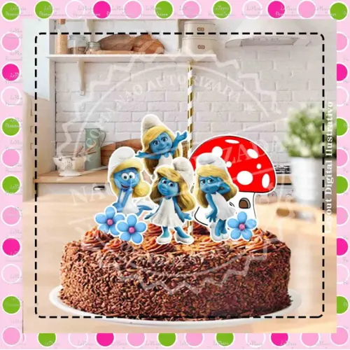 Topo de Bolo os Smurfs