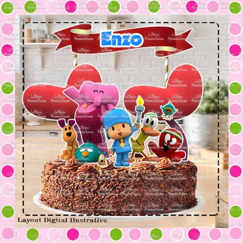 Topo de Bolo Pocoyo