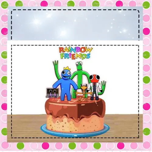 Topo de Bolo Rainbow Friends
