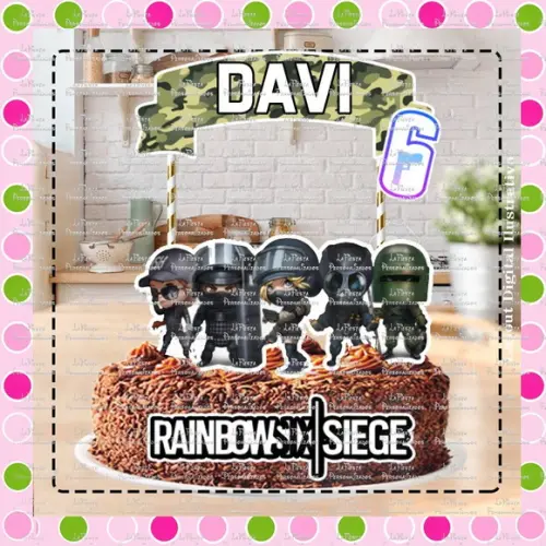 Topo de Bolo Rainbow Six Siege