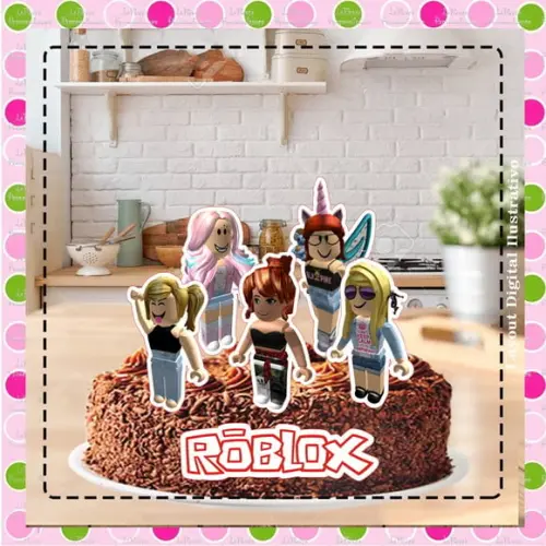 Topo de Bolo Roblox Menina
