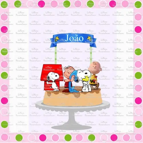 Topo de Bolo Snoopy