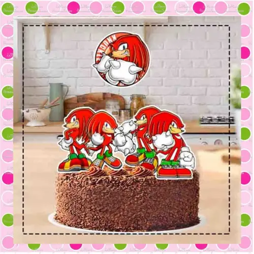 Topo de Bolo Sonic Knuckles