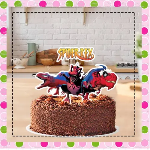 Topo de Bolo Spider-rex