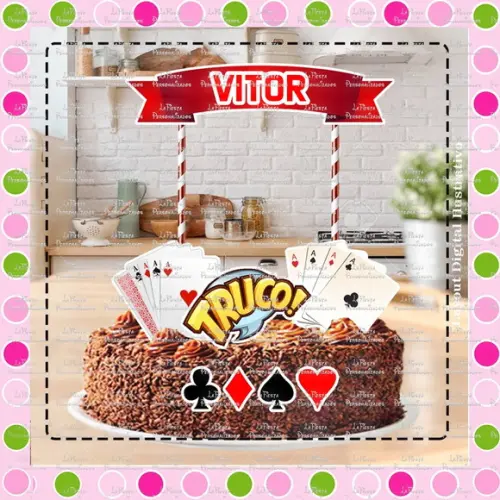 Topo de Bolo Truco