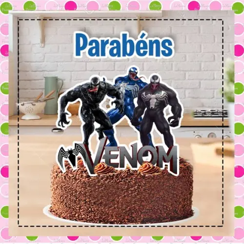 Topo de Bolo Venom
