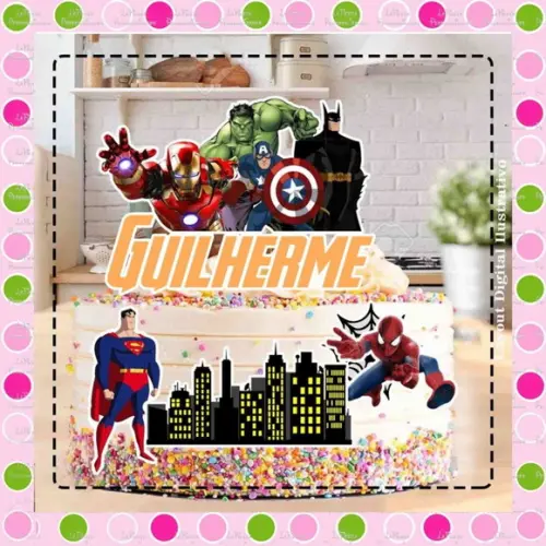 Topo de Bolo Vingadores
