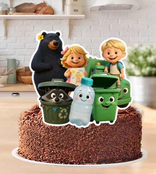Topo de Bolo Zé Coleta / Trash Truck