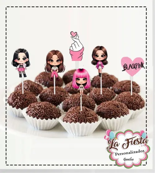 Topper para Docinhos Black Pink