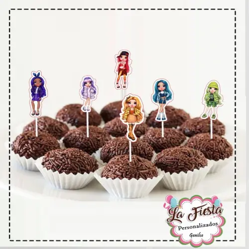 Topper para Docinhos Rainbow High