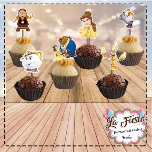 Toppers para Docinho a Bela e a Fera