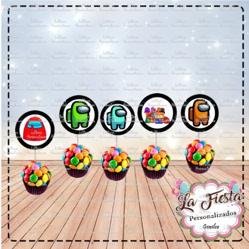 Toppers para docinho Among us