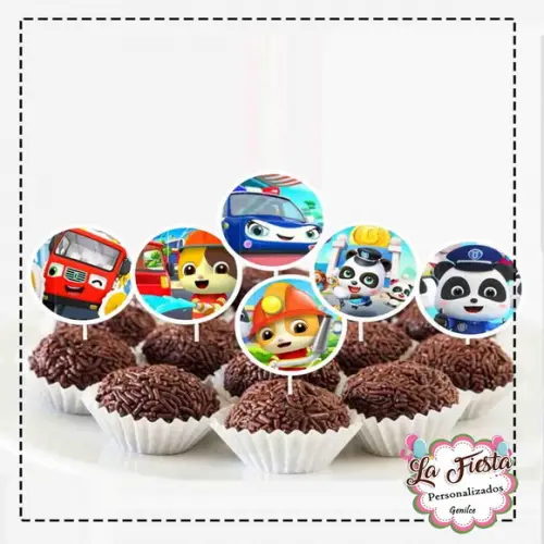 Toppers para docinho Baby Bus