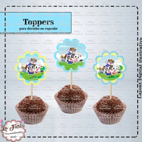 Toppers para docinho Baby Bus