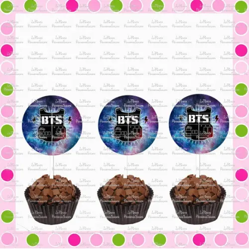 Toppers para Docinho Banda Bts