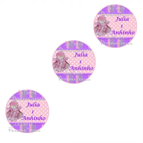 Toppers para Docinho Boneca de Pano