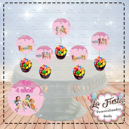 Toppers para docinho Butterbean's Café