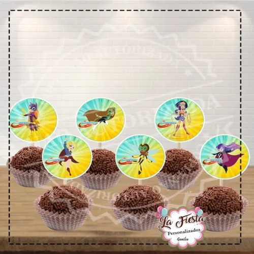 Toppers para docinho DC Super Hero Girls