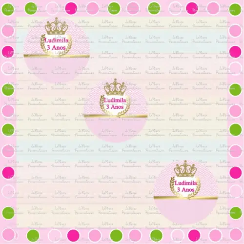 Toppers para Docinho Coroa Princesa