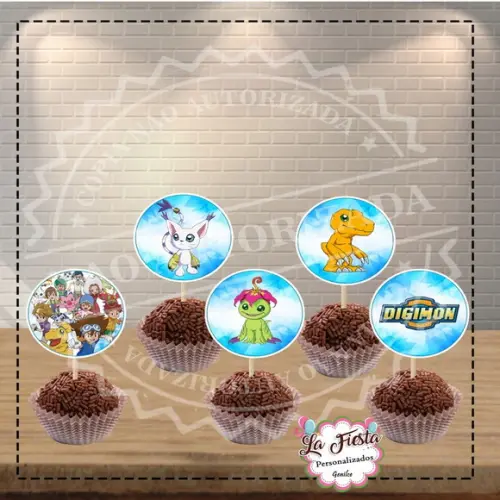 Toppers para docinho Digimon Adventure