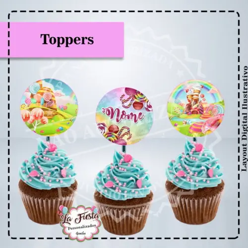 Toppers para docinho Doces Candy