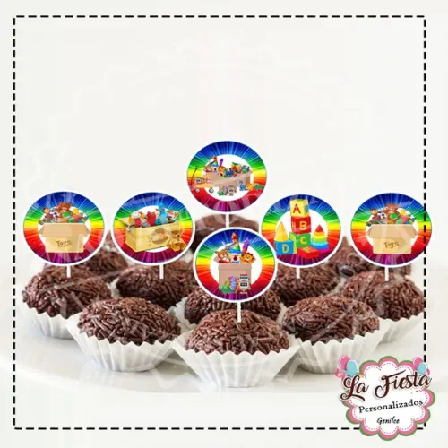 Toppers para docinho Fábrica de Brinquedos