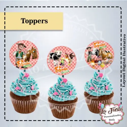 Toppers para Docinho Fazenda do Zenon
