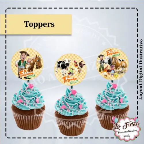 Toppers para Docinho Fazenda do Zenon