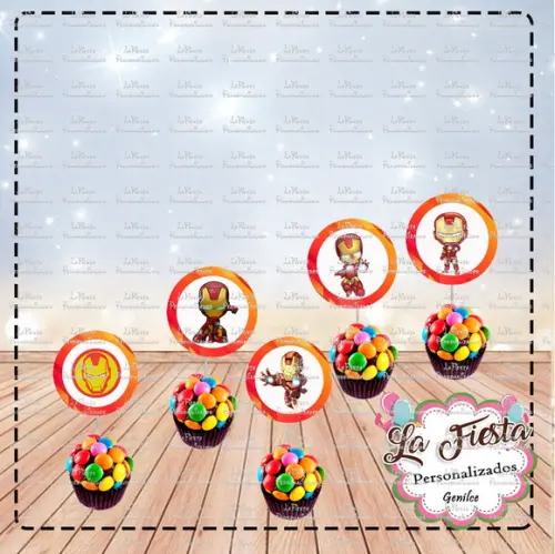 Toppers para docinho Homem de Ferro