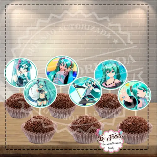 Toppers para docinho Hatsune Miku