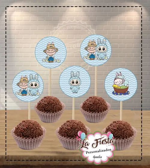 Toppers para Docinho Labubu