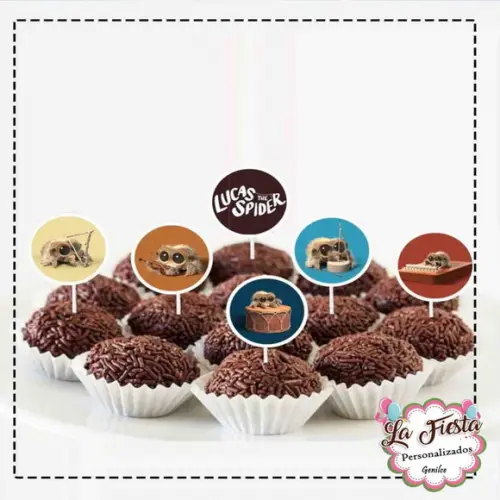 Toppers para Docinho Lucas a Aranha Spider