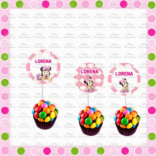 Toppers para docinho Minnie Baby