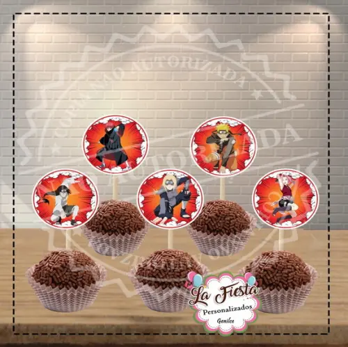 Toppers para docinho Naruto