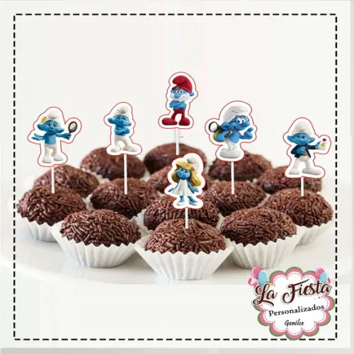 Toppers para Docinho os Smurfs