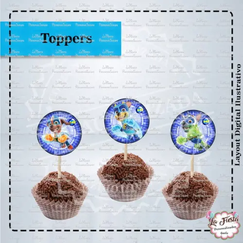Toppers para docinho Patrulha Canina Super Filhotes