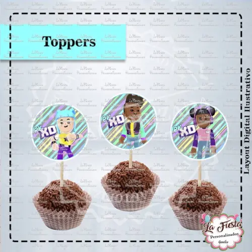 Toppers para docinho PKXD