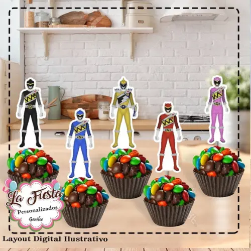 Toppers para Docinho Power Rangers