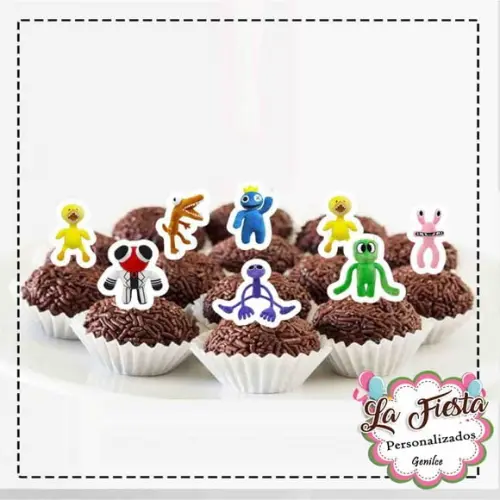 Toppers para Docinho Rainbow Friends