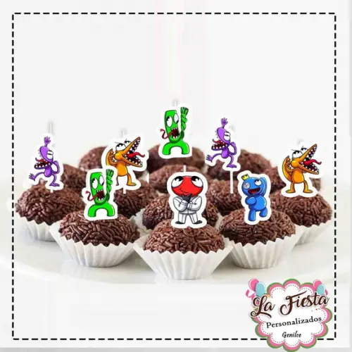 Toppers para Docinho Rainbow Friends