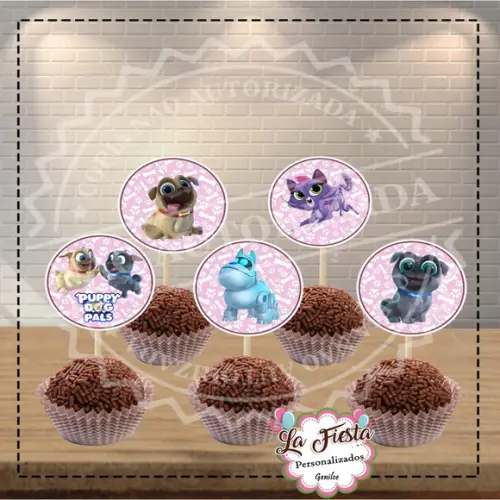 Toppers para docinho Puppy Dog Pals