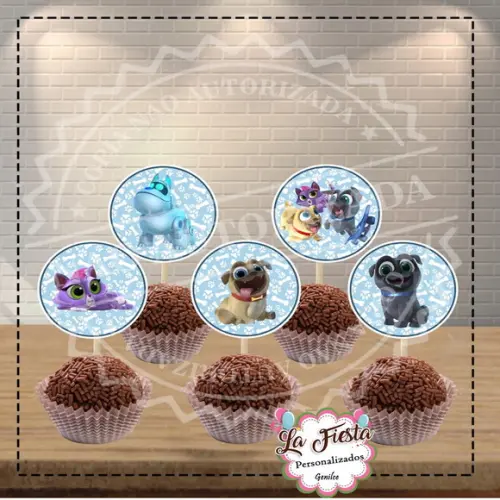 Toppers para docinho Puppy Dog Pals
