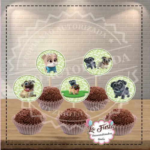 Toppers para docinho Puppy Dog Pals