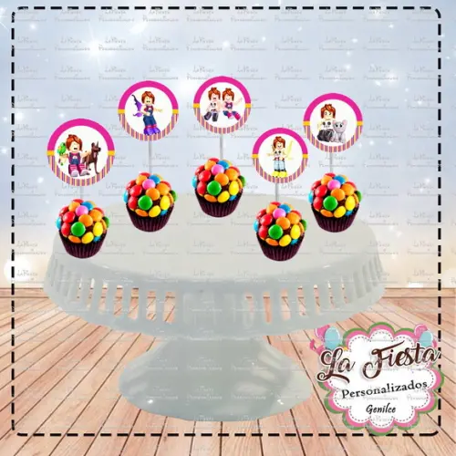 Toppers para docinho Roblox Girls